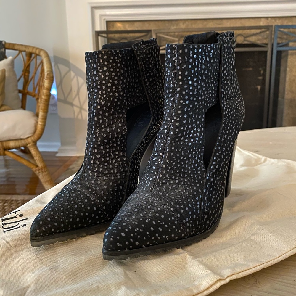 Tibi faux stingray booties